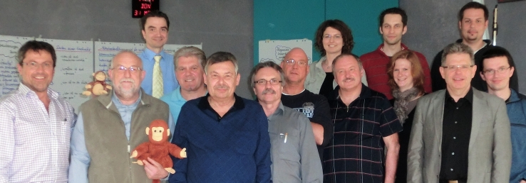 Gruppe 1 mit Führungskräften der Sparkasse Kulmbach-Kronach am Seminar ‚Grundlagen der Führung Erfolgreich in der situativen Mitarbeiterführung’ im März 2011.