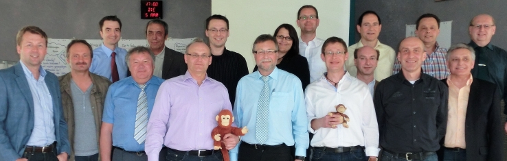 Gruppe 2 mit Führungskräften der Sparkasse Kulmbach-Kronach am Seminar ‚Grundlagen der Führung Erfolgreich in der situativen Mitarbeiterführung’ im April 2011.