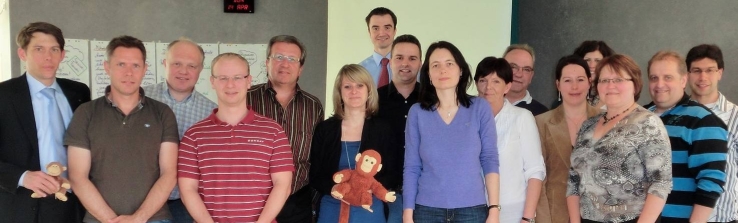 Gruppe 4 mit Führungskräften der Sparkasse Kulmbach-Kronach am Seminar ‚Grundlagen der Führung Erfolgreich in der situativen Mitarbeiterführung’ im April 2011.