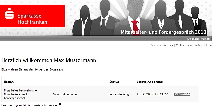 Helix Personalmanagement in der Sparkasse Hochfranken